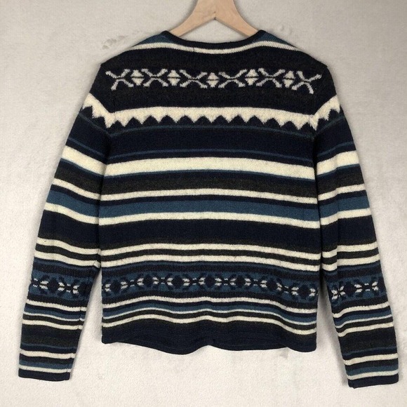 VTG‎ KAREN SCOTT Pure Wool Cardigan Sz M Metal Button Australia Crew Neck - Picture 2 of 13